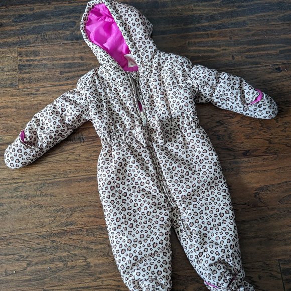 Leopard Print Snowsuit 6-12 months - Picture 1 of 7